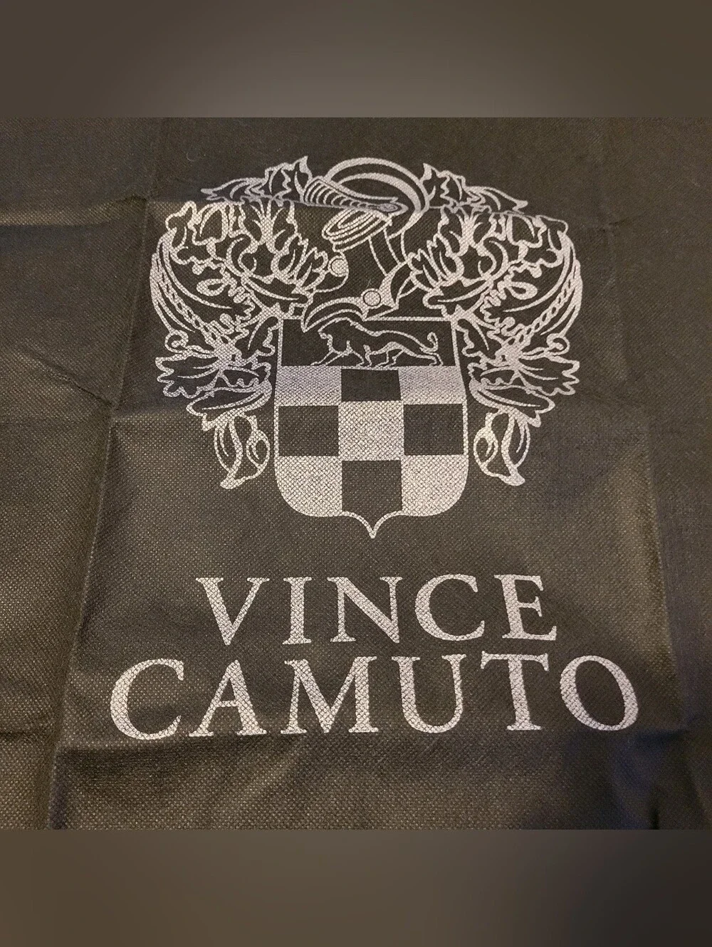 Vince Camuto Black Dust Bag, Logo, Pouch For Handbag Storage, 21